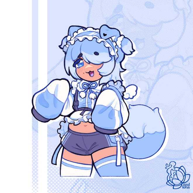"Tenshi Kaiwai" outfit inspired by the fashion style of the same name but made to show off plus sized people.