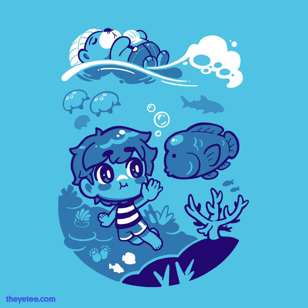 &quot;Diving Buddies&quot; T-shirt design for The Yetee inspired by Animal Crossing: New Horizons.