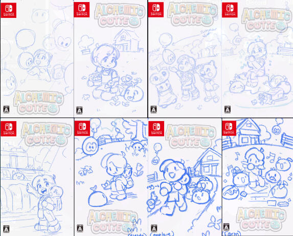 "Process of Alchemic Cutie Box Art"