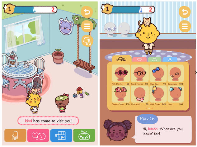 "Fruit Pals" UI concept
